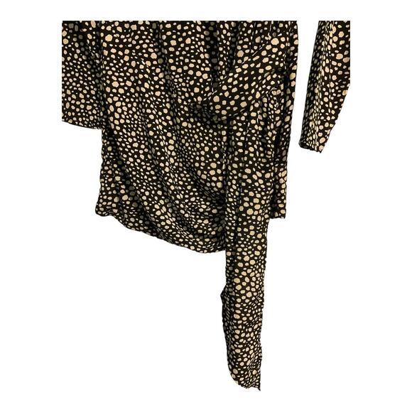Missguided Dress Animal Print Short Mini Long Sleeve Side Rouching Womens Size 2 - Picture 6 of 8